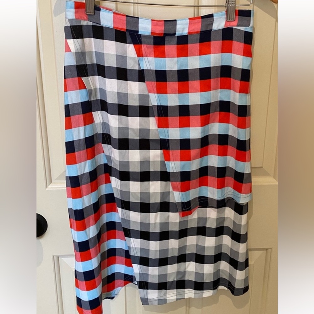 Tanya Taylor Skirt Gorgeous Checked Skirt Asymmetricsl size 6 EUC